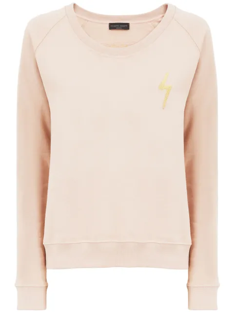 Giuseppe Zanotti Hanane logo-embroidered cotton sweatshirt Neutrals IRD2006K03
