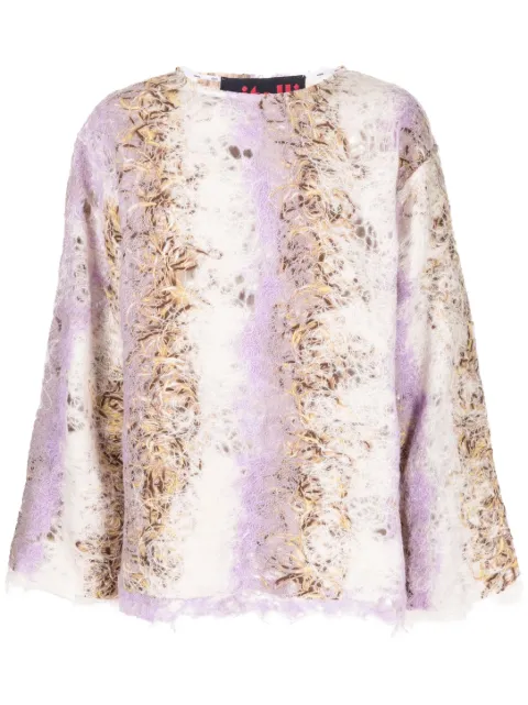 VITELLI gradient-effect knitted jumper Purple SS23D01G18SWM9