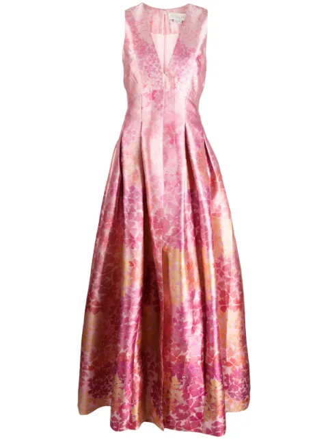 Sachin & Babi Brooke Gown abstract-print dress Pink T232G03