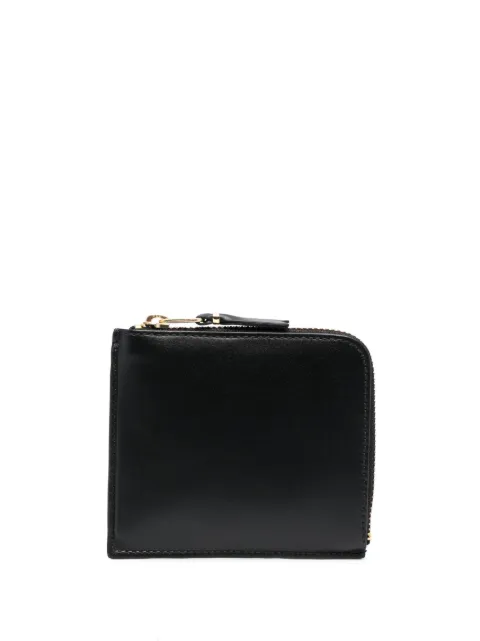 Comme Des Garçons Wallet checkerboard-lining leather wallet Black SA3100CP