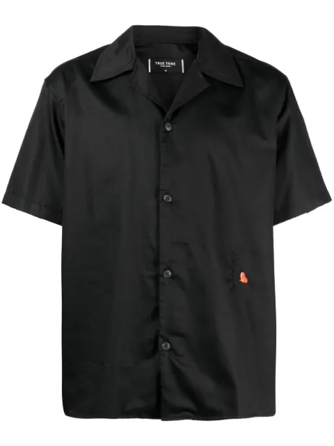 TRUE TRIBE Pablo floral-embroidered shirt Black PABLO