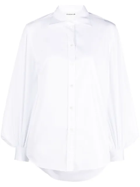 P.A.R.O.S.H. puff-sleeves cotton shirt White COTALD381161