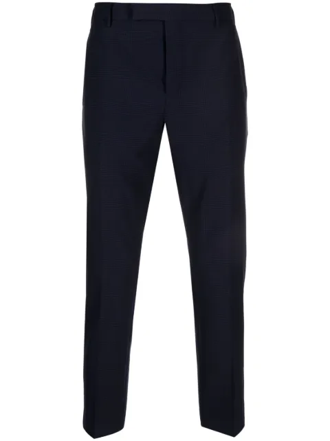 PT Torino check-print tapered trousers Blue AFX0Z00FWDTO65