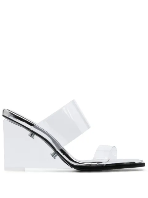 Alexander McQueen Shard transparent mules Neutrals 746242W4WB0