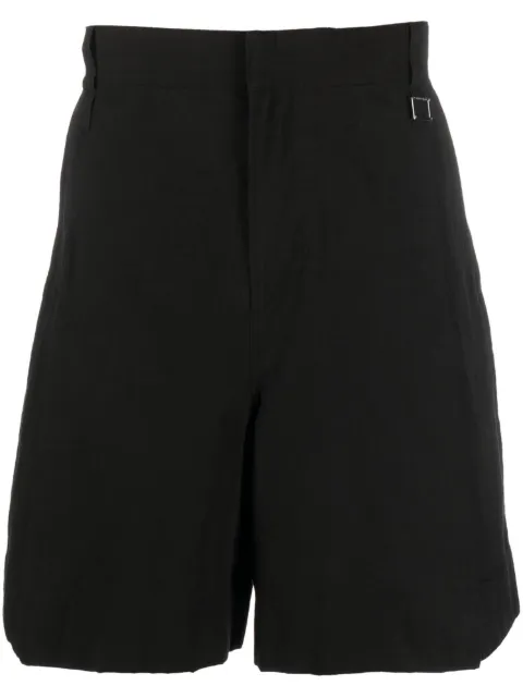 Wooyoungmi cotton-hemp blend bermuda shorts Black W231PT31