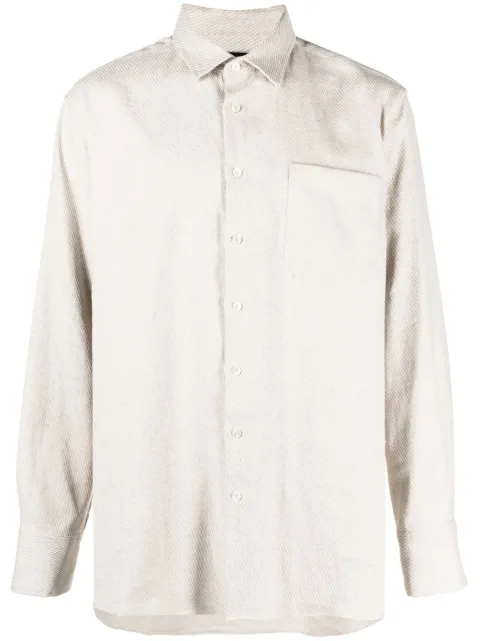 Botter button-up cotton-linen shirt Neutrals 4028A