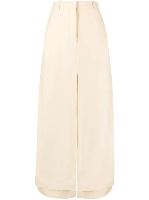 Lanvin A-line slit maxi skirt Neutrals RWST00014496E23
