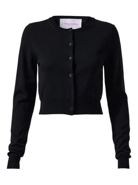 Carolina Herrera button-front cropped cardigan Black ICN12N102KWV