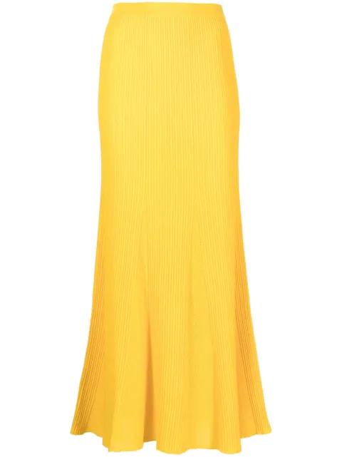 Gabriela Hearst high-waisted wool skirt Yellow 2239800A016