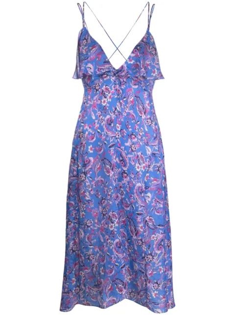 ISABEL MARANT Presly floral-print midi dress Blue RO0136FAA2J03I