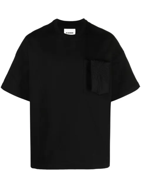 Jil Sander patch-pocket cotton T-shirt Black J22GC0120J20035