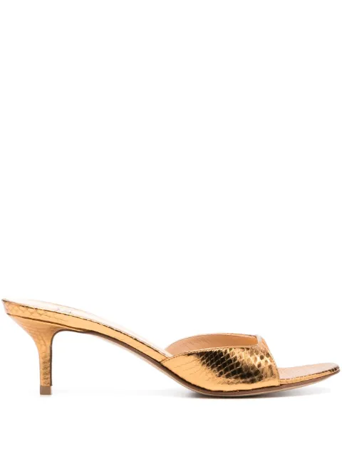 Francesco Russo 65mm leather sandals Gold R1S918N217