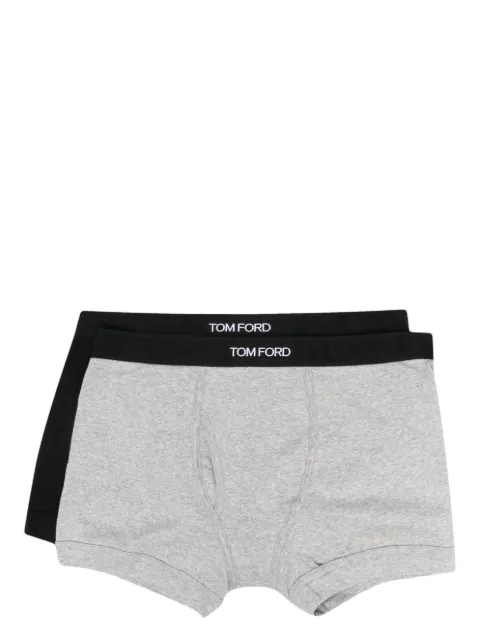 TOM FORD logo-tape detail boxers (pack of 2) Black T4XC31040