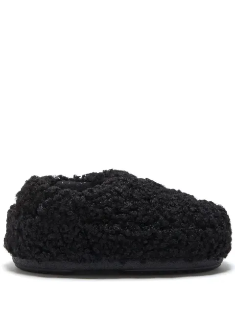 Moon Boot faux-curly-fur slippers Black 14094600