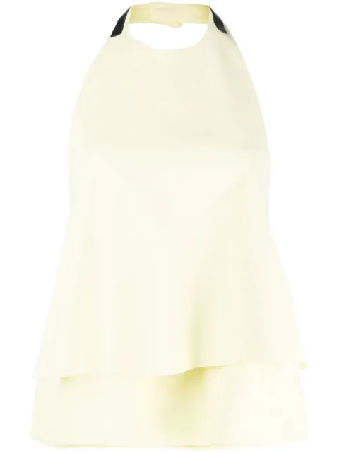 Jil Sander halterneck open-back top Yellow J03NC0102JTN194