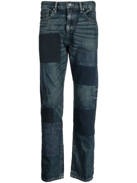 Neighborhood patch-detail washed-denim jeans Blue 231XBNHPTM09