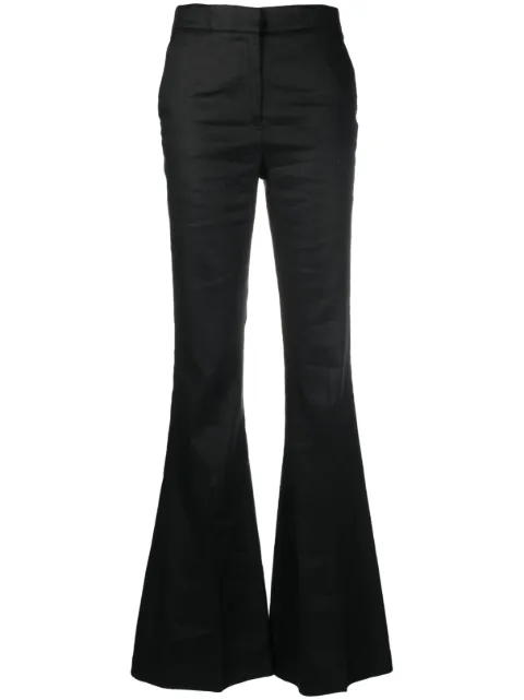 OMBRA MILANO high-waisted flared trousers Black OMURP011LI2678