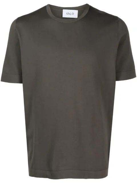 D4.0 short-sleeved fine-ribbed T-shirt Brown 4316821820