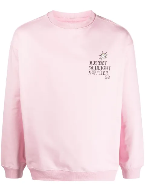 RASSVET logo-print cotton sweatshirt Pink PACC12T024