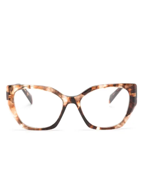 Prada Eyewear Prada Symbole cat-eye frame glasses Brown PR18WV