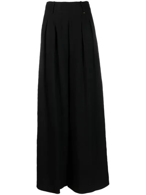 NISSA high-waisted flared trousers Black P14105