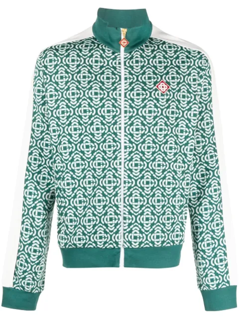 Casablanca monogram-jacquard track jacket Green MS23JTP132