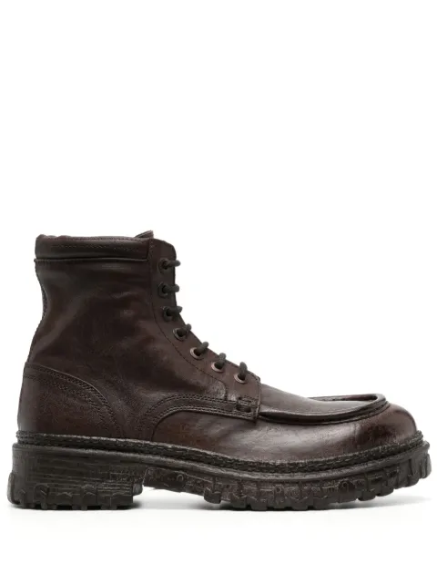 Moma lace-up calf leather ankle boots Brown 2CW228MUS