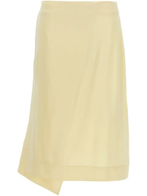 Jil Sander wrap midi skirt Yellow J03MA0113J65022337