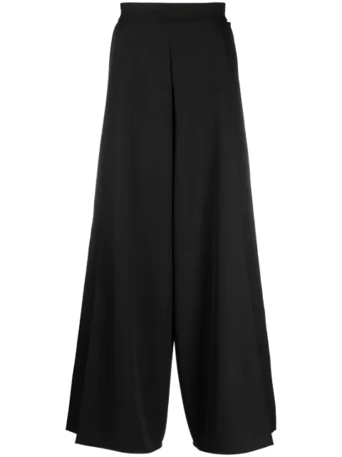 Alchemy tie-fastening wide-leg trousers Black LIA601