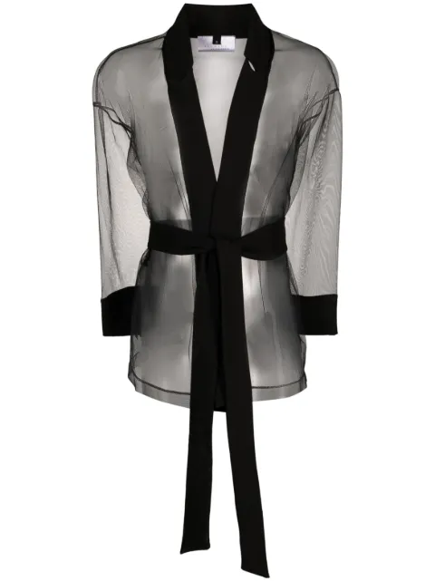 Alchemy long-sleeve sheer mesh jacket Black LIA602