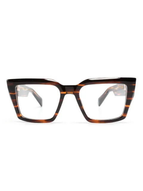 Balmain Eyewear Formee oversize-frame glasses Brown BPX148B