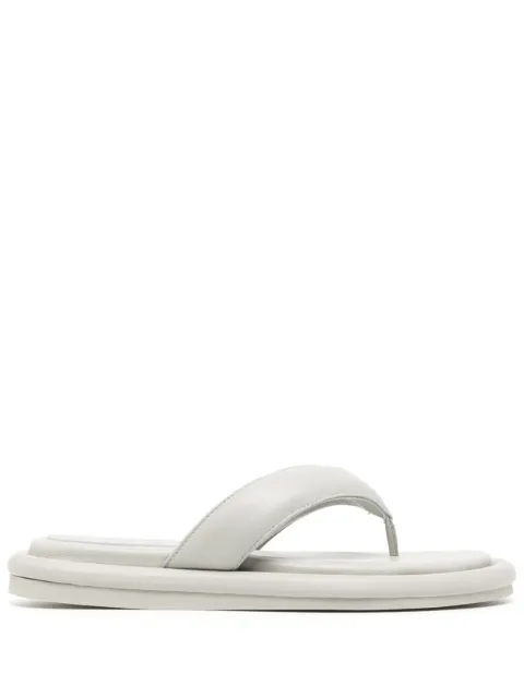 GIABORGHINI padded leather flip-flops Grey GIA54121