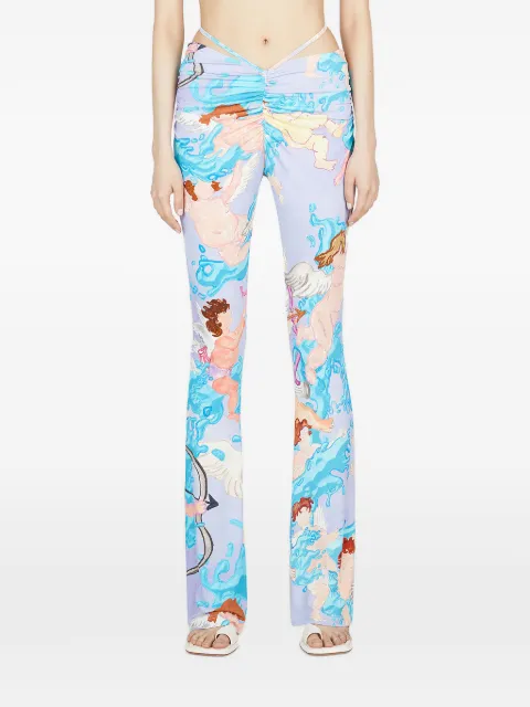 Marco Rambaldi graphic-print trousers Blue PN408JER