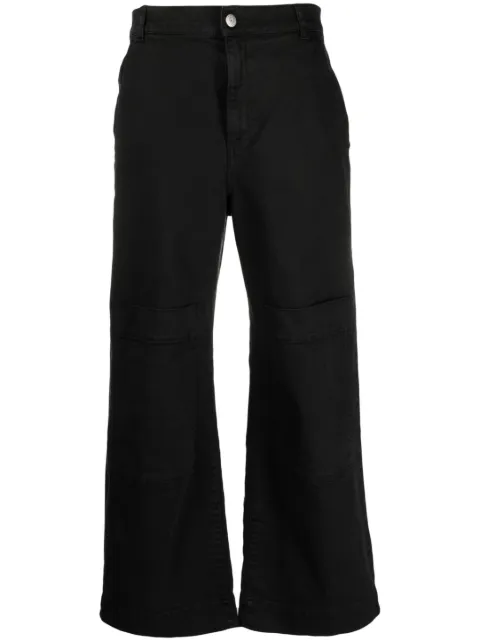 P.A.R.O.S.H. low-rise wide-leg jeans Black CABAREX23WD232256