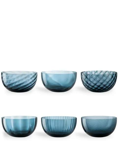 NasonMoretti Idra glass cups (set of 6) Blue IDRASETBACP