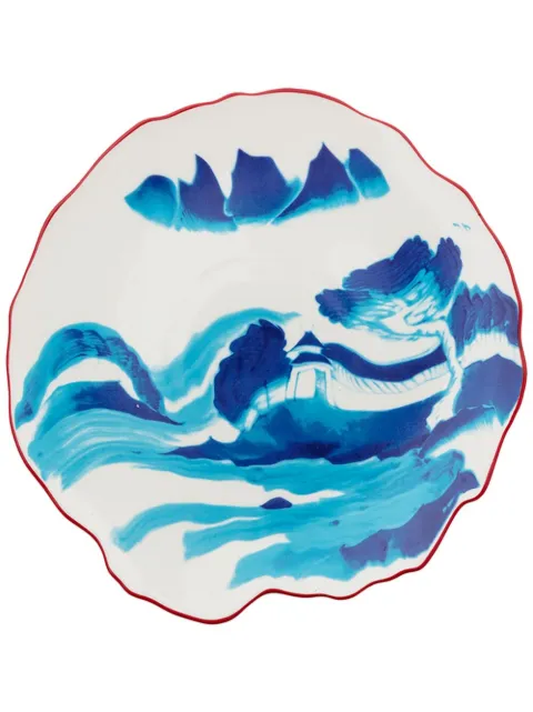 Seletti Classic on Acid Melting Landscape dessert plate White 11233