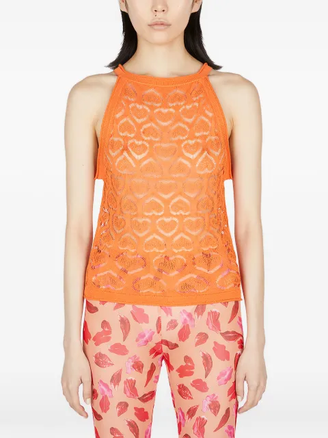 Marco Rambaldi Heart tank top Orange KN142TOP