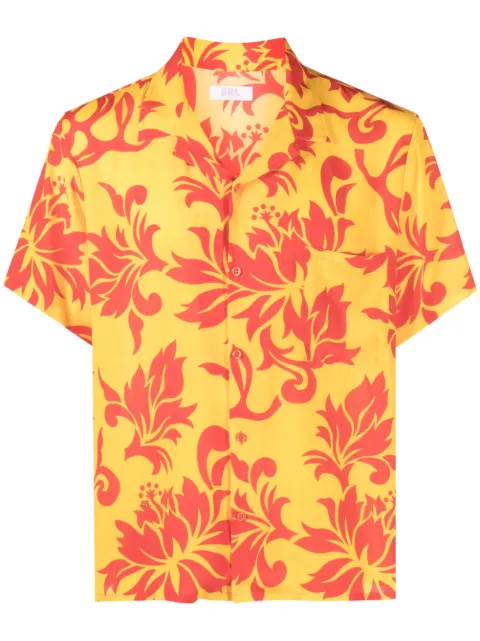 ERL Tropical Flowers short-sleeve shirt Yellow ERL06B003