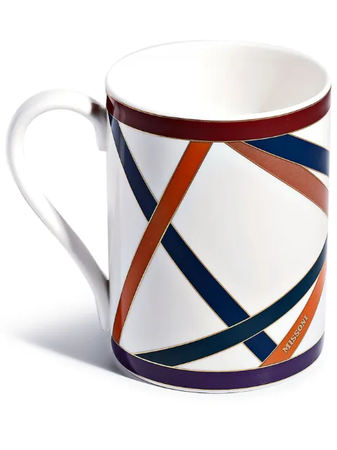 Missoni Home Nastri graphic-print mug White MHPNMC16S1