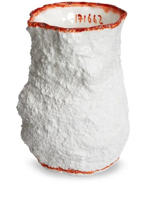 1882 Ltd Stegreif textured-finish vase (18cm) White NAGEL001