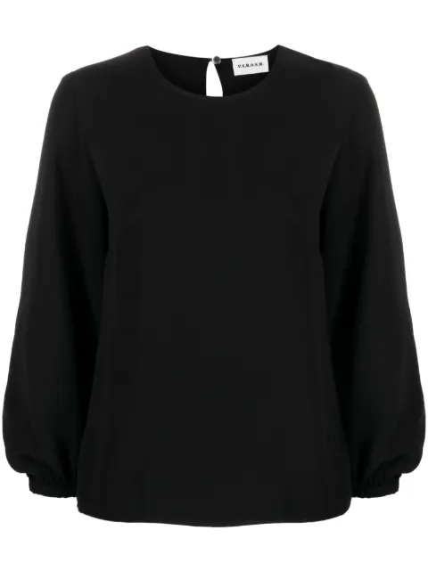 P.A.R.O.S.H. long-sleeve round-neck top Black POKERD312461