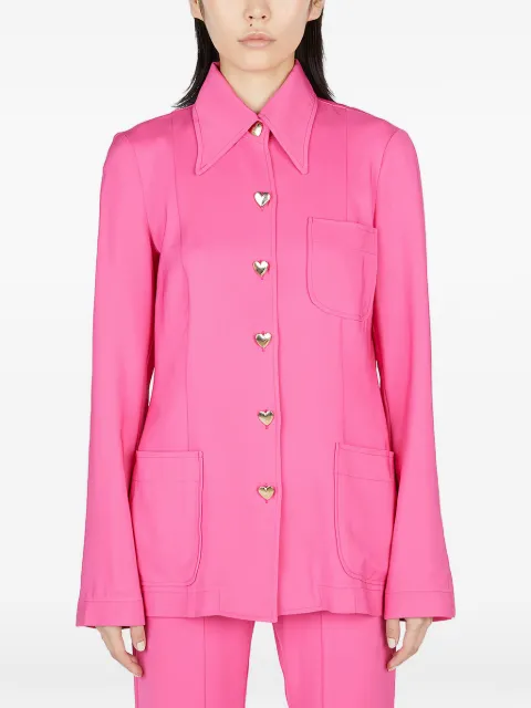 Marco Rambaldi Raffaella heart-button fitted jacket Pink OW205SAN