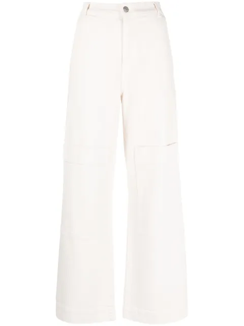P.A.R.O.S.H. multiple-pockets high-waisted trousers White CABAREX23WD232256