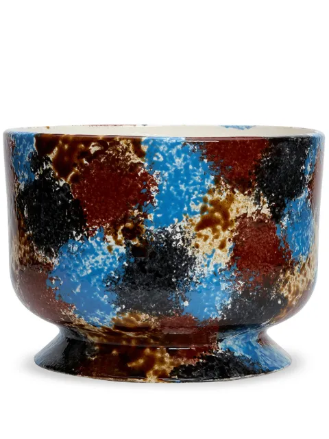 1882 Ltd Jesture 2 abstract-pattern print vase (21cm) Brown JPL20001