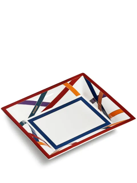 Missoni Home Nastri logo-print tray White MHPNMC60S1