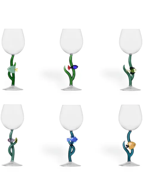 Ichendorf Milano Marine Garden stemmed glass (set of 6) Green 9997070