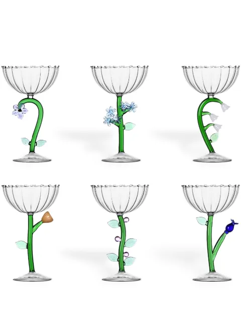 Ichendorf Milano Botanica champagne glass (set of 6) Green 9997077