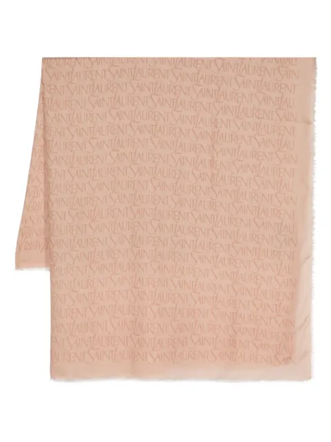 Saint Laurent logo-jacquard scarf Brown 7476803Y668