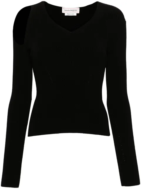 Alexander McQueen cut out-detail sweater Black 768602Q1A65