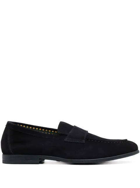 Doucal's Penny tonal-stitching suede loafers Blue DU3162NWTOUY231BB00